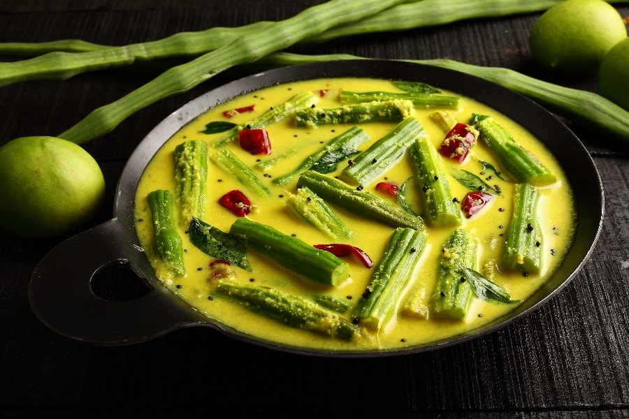 A vegetable curry in coconut milk, one of the vegan dishes served at Herb Restaurant