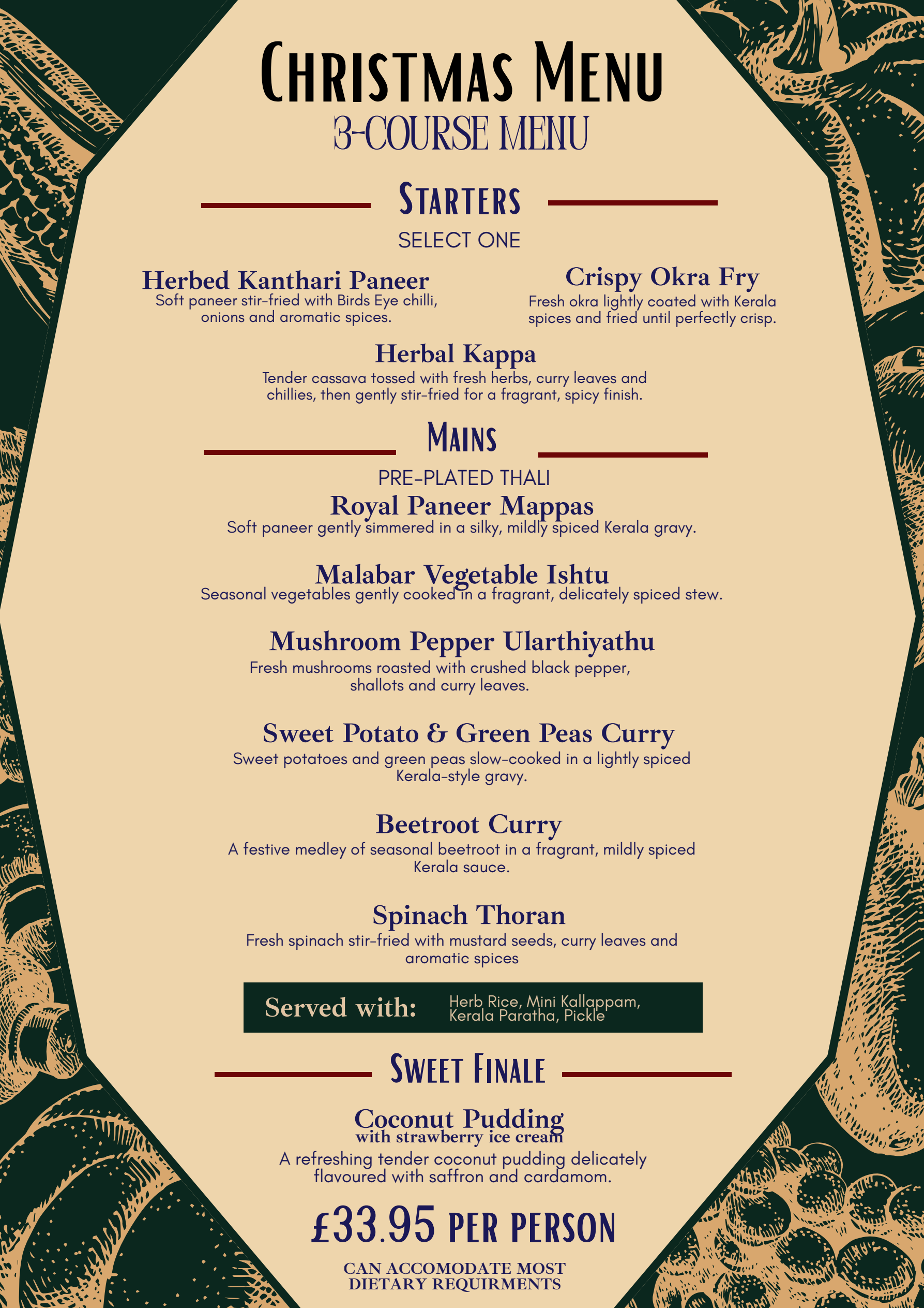 Herb Restaurant's Christmas Menu 2026